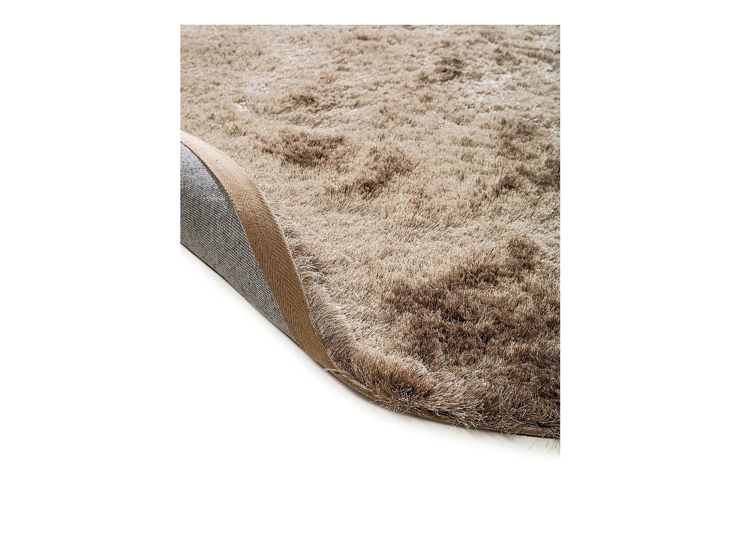 Tapis à poils longs Whisper Marron clair ø 200 cm rond