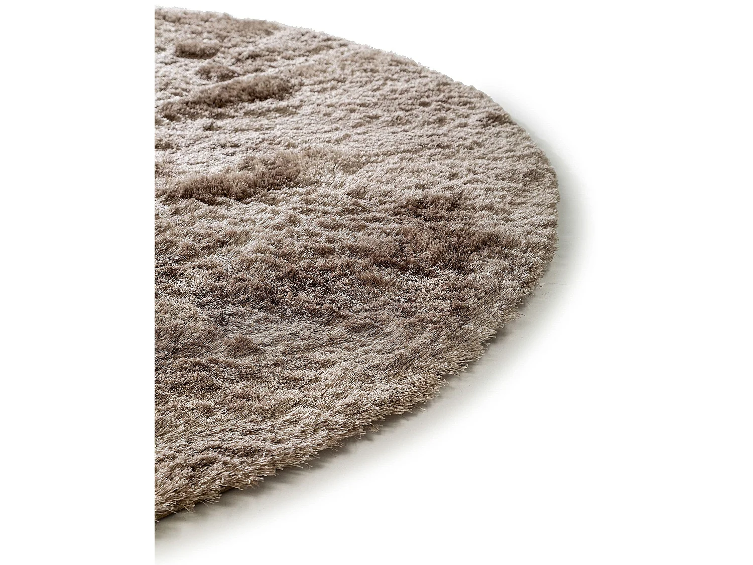 Tapis à poils longs Whisper Marron clair ø 200 cm rond