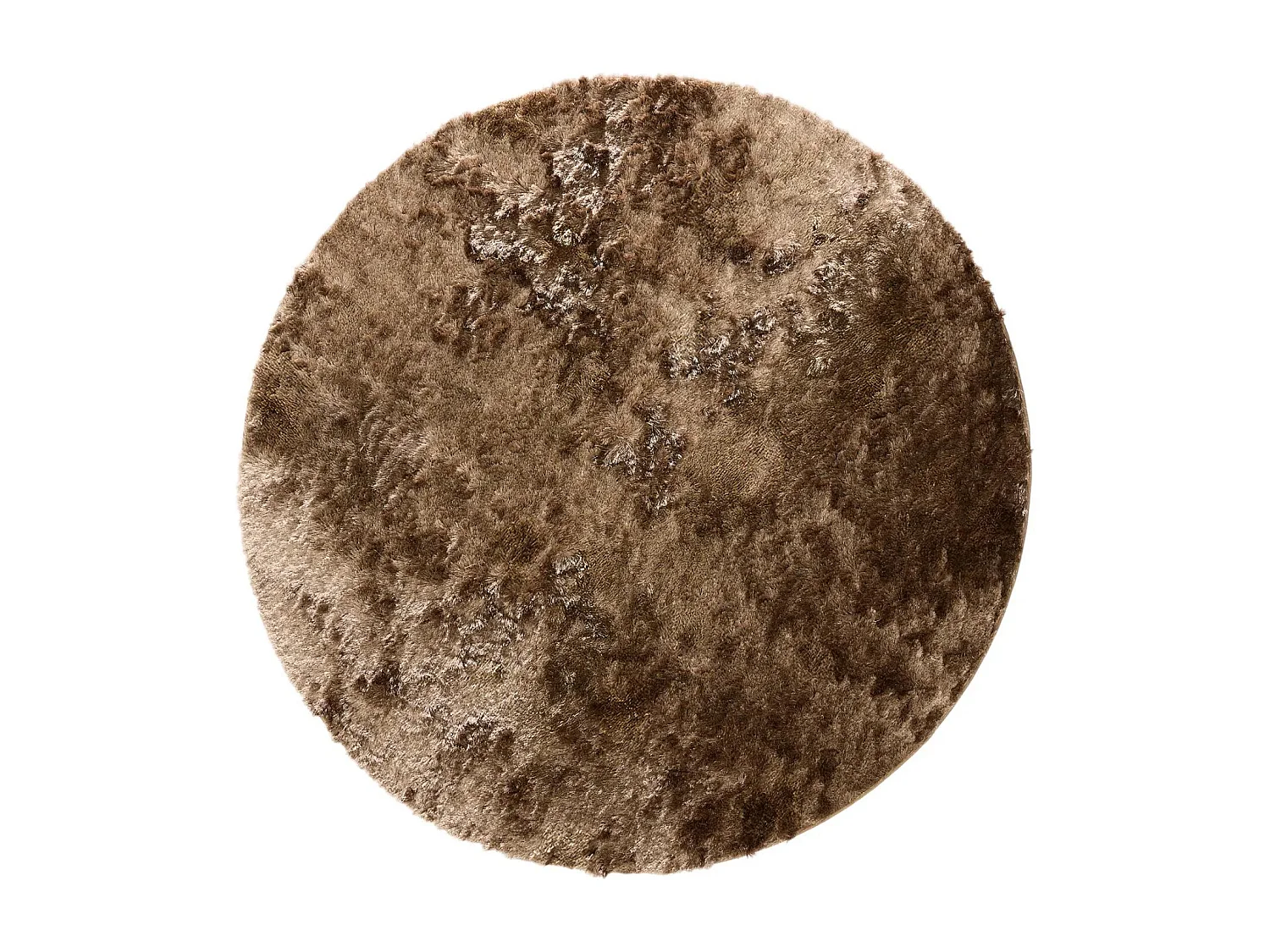 Tapis à poils longs Whisper Marron clair ø 200 cm rond