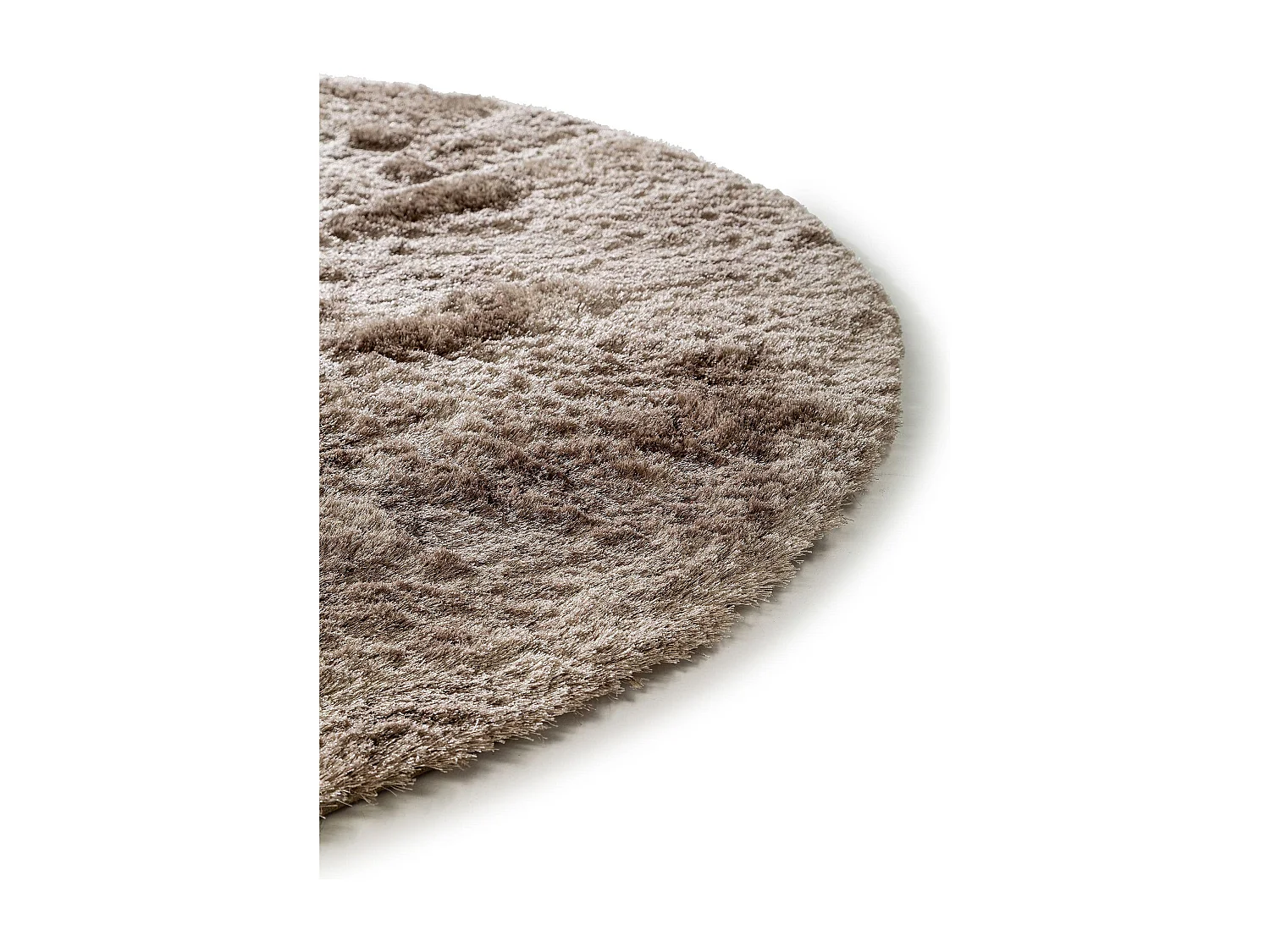Tapis à poils longs Whisper Marron clair ø 200 cm rond