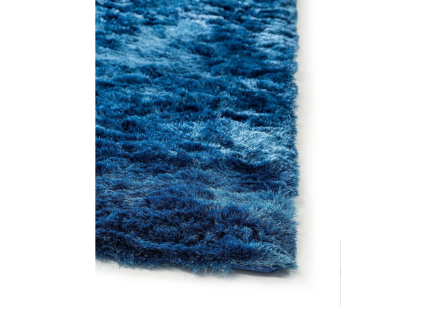 Tapis à poils longs Whisper Bleu 150x150 cm