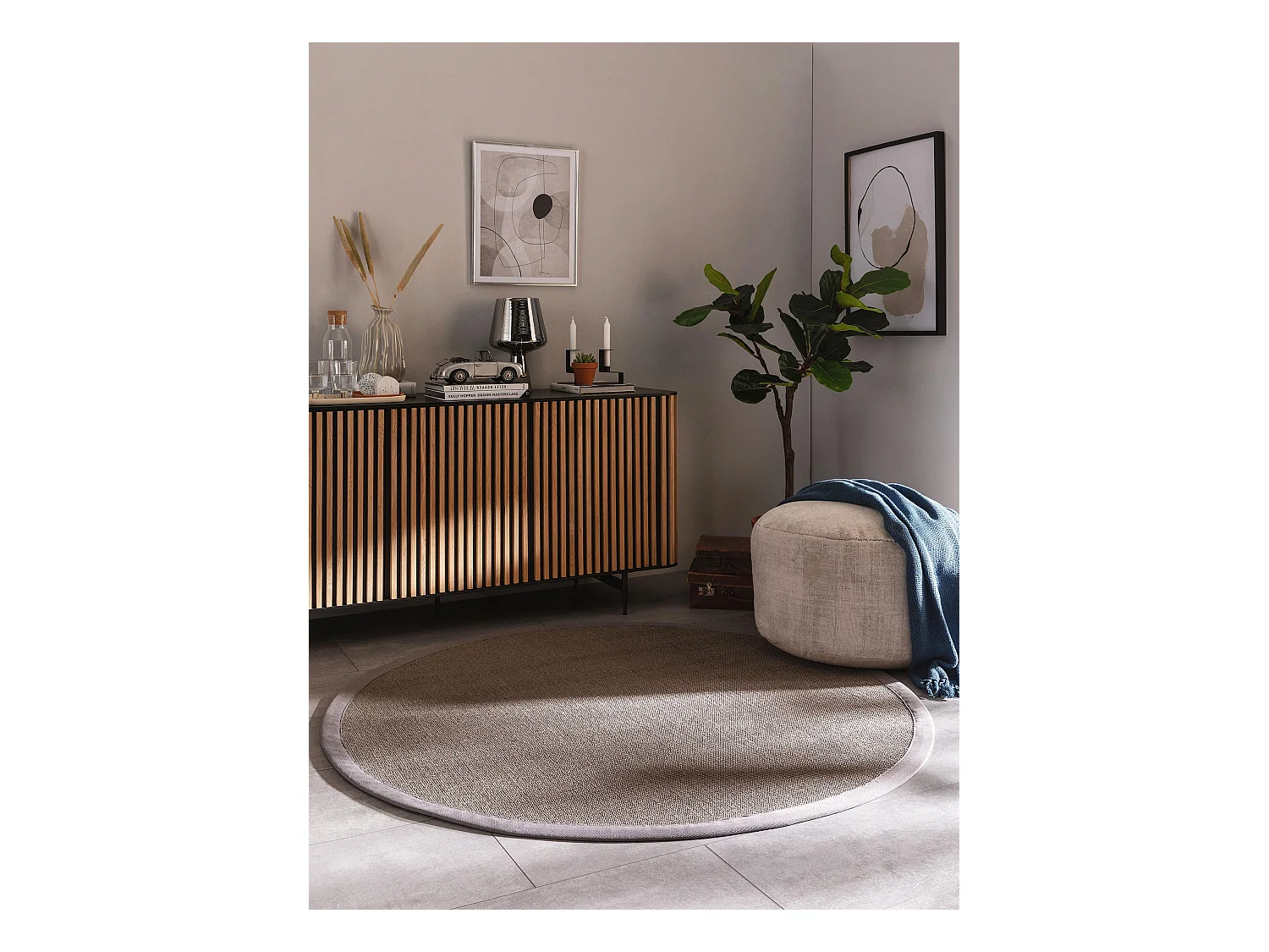 Tapis sisal Sana Gris ø 200 cm rond