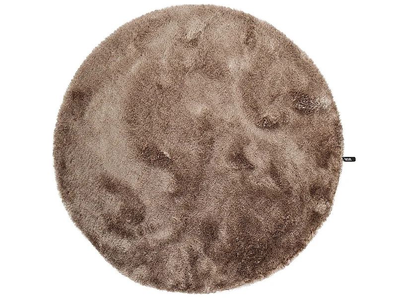 Tapis à poils longs Whisper Marron clair ø 80 cm rond
