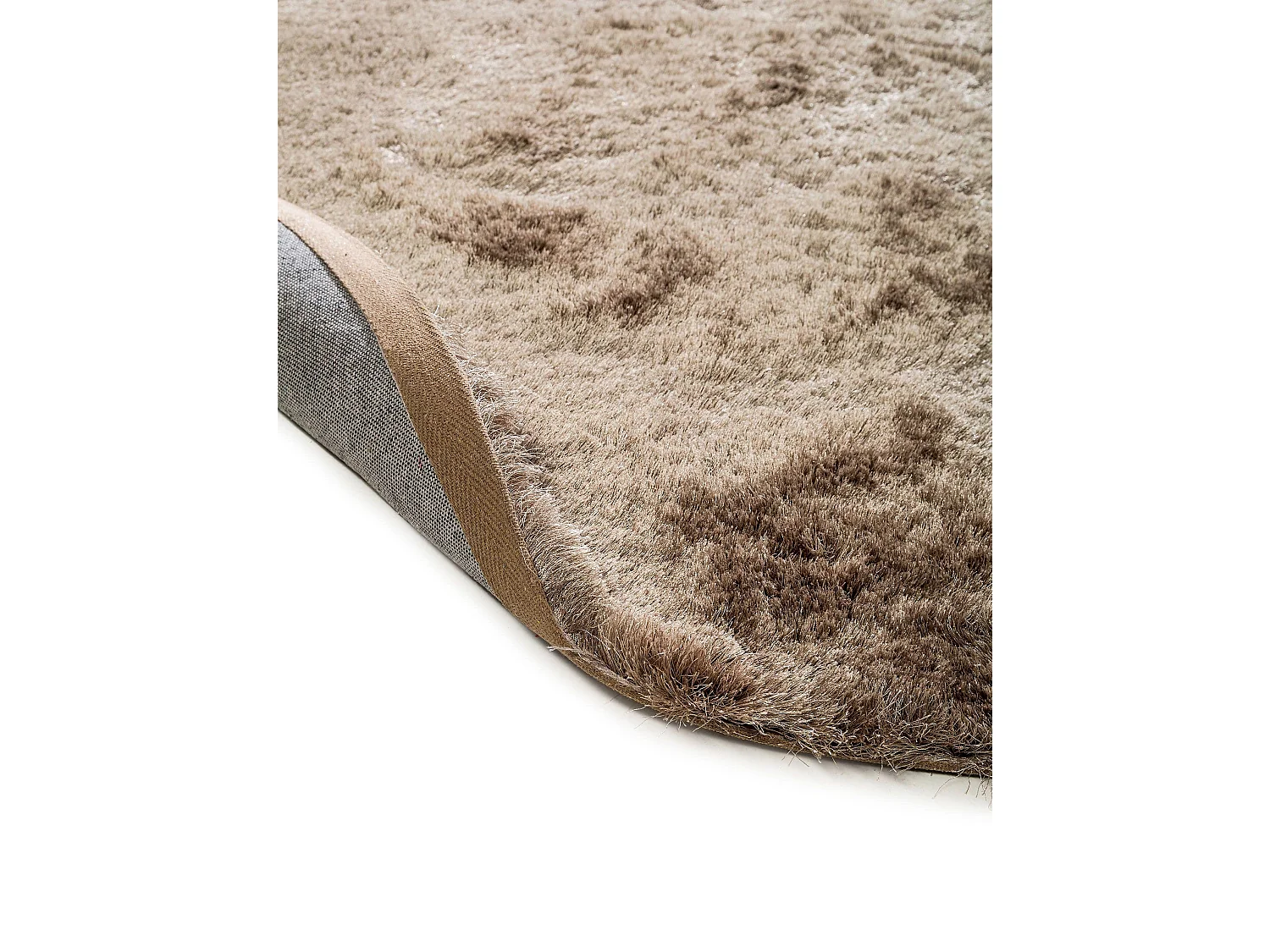 Tapis à poils longs Whisper Marron clair ø 80 cm rond