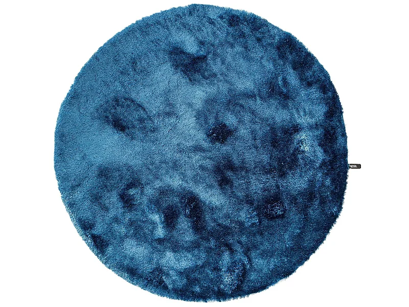 Tapis à poils longs Whisper Bleu ø 200 cm rond