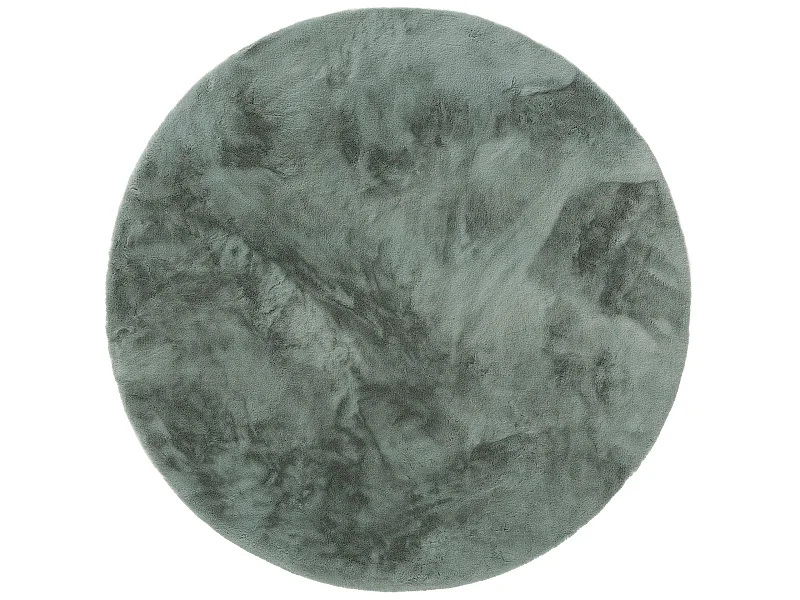 Tapis de fourrure Dave Menthe ø 180 cm rond