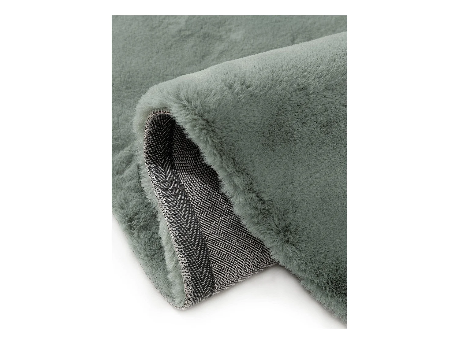 Tapis de fourrure Dave Menthe ø 180 cm rond