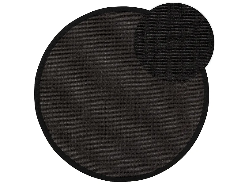 Tapis sisal Sana Noir ø 150 cm rond