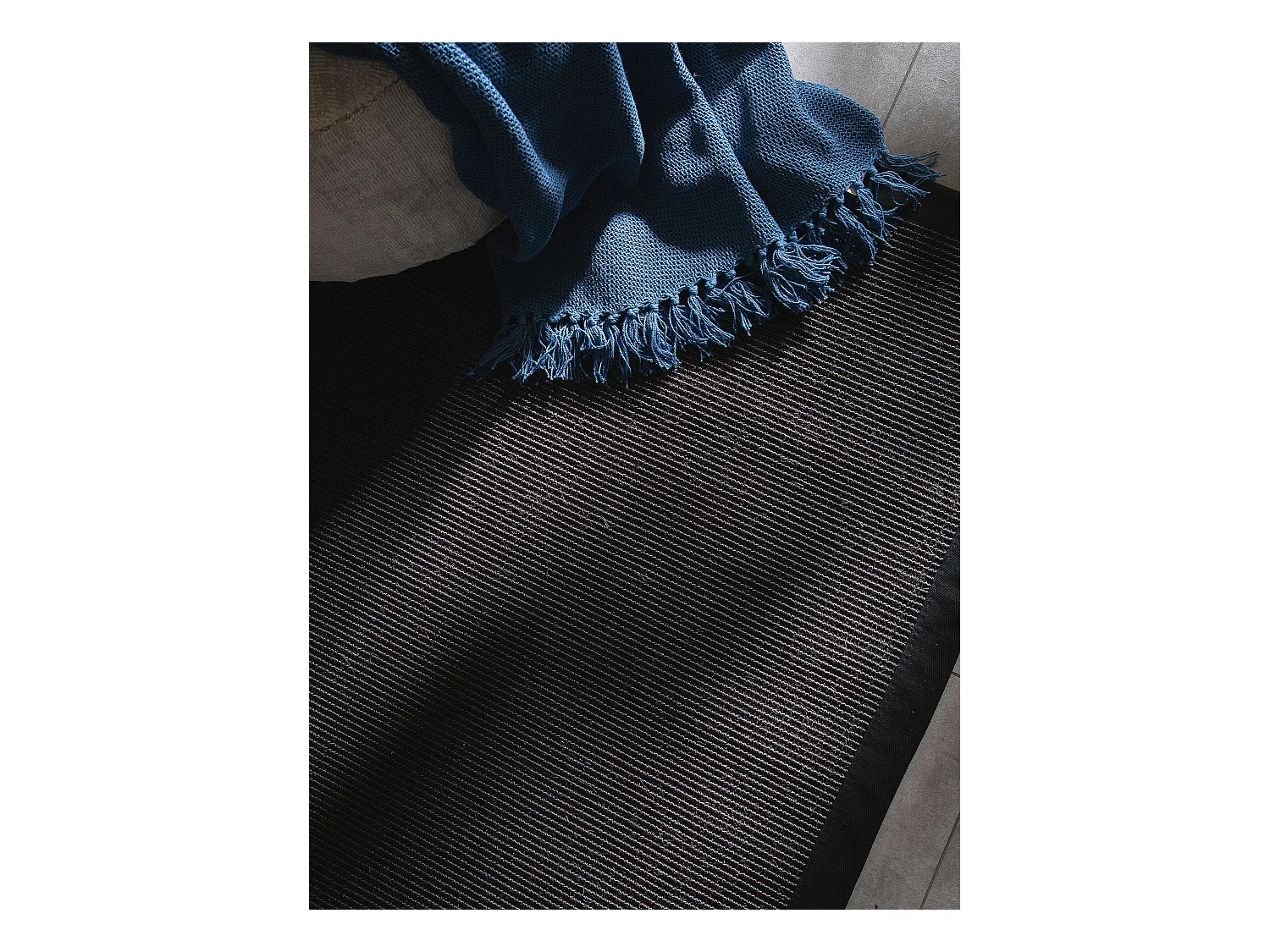 Tapis sisal Sana Noir 150x150 cm