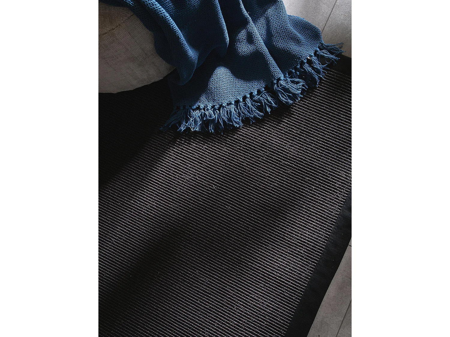 Tapis sisal Sana Noir 150x150 cm