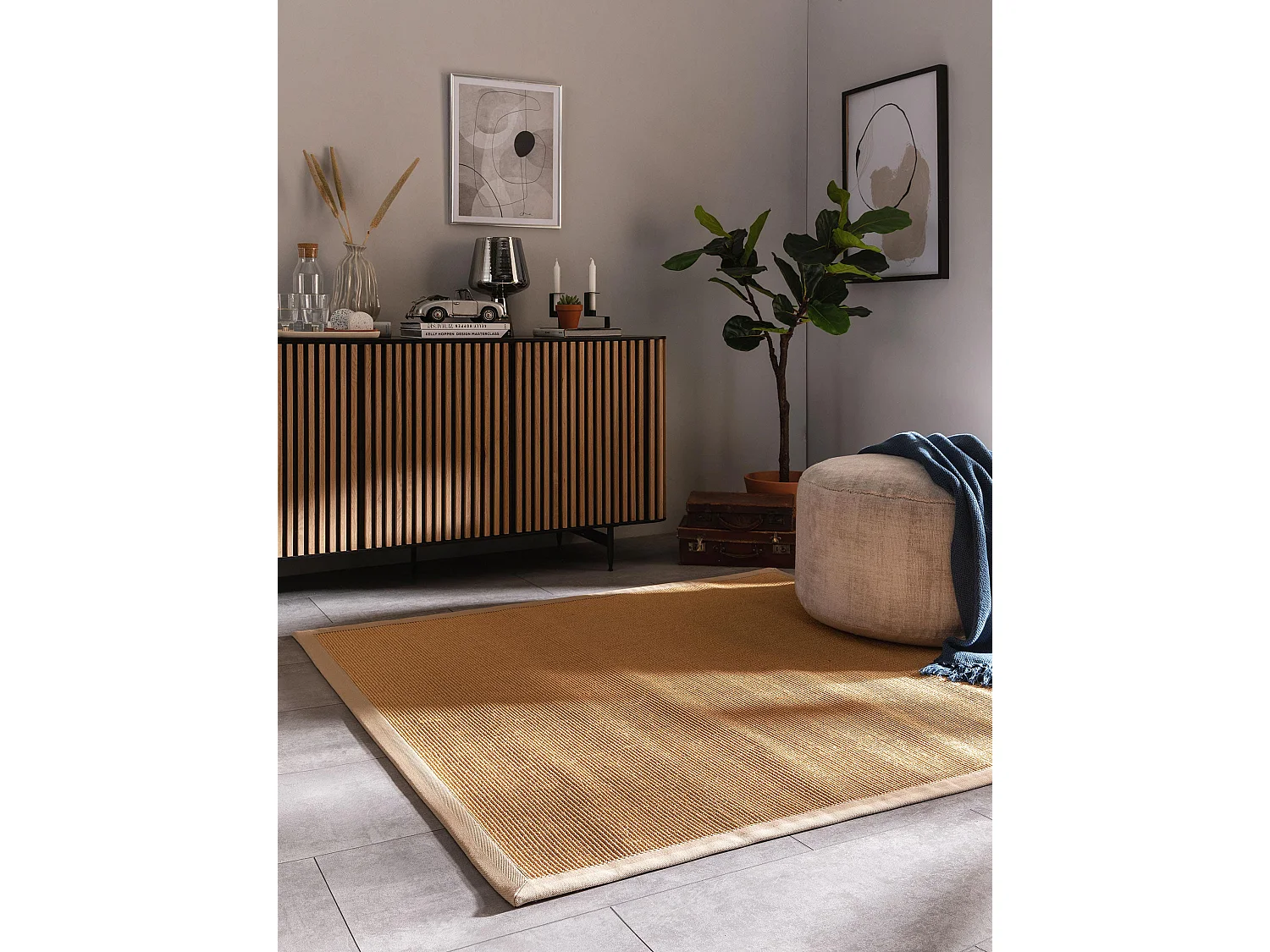 Tapis sisal Sana Beige 200x200 cm