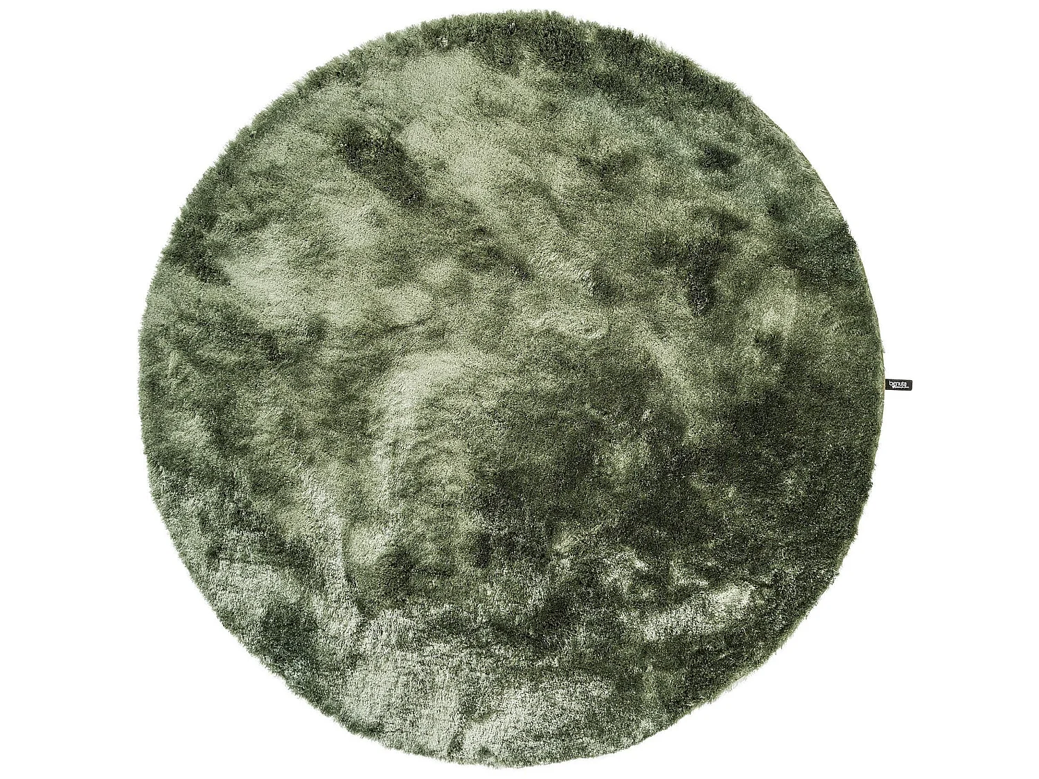 Tapis à poils longs Whisper Vert ø 80 cm rond