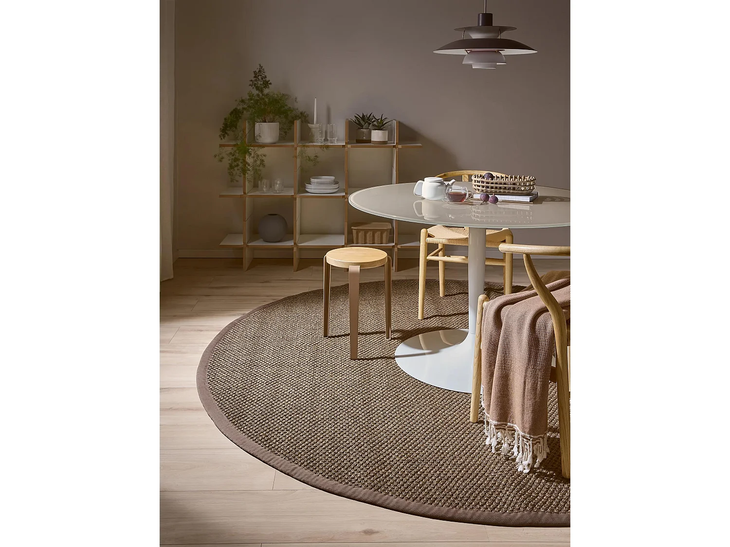 Tapis sisal Greta Gris ø 150 cm rond