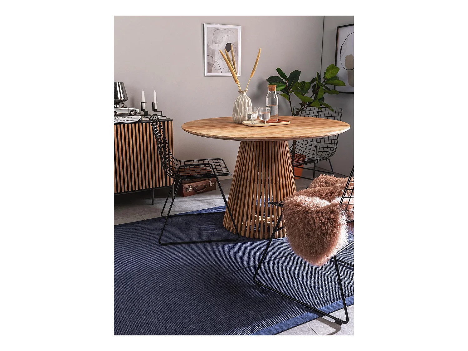 Tapis sisal Sana Bleu 240x340 cm