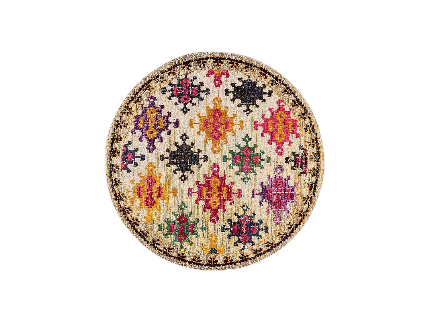 Tapis Casa Multicouleur/Beige ø 120 cm rond