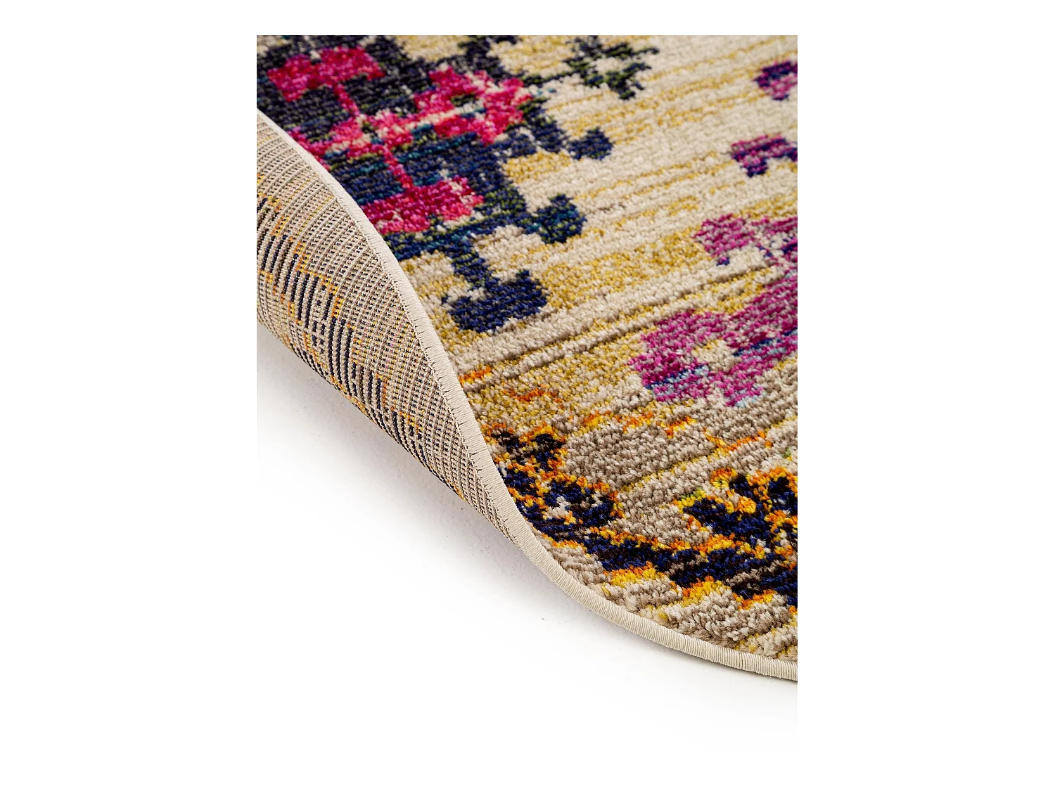 Tapis Casa Multicouleur/Beige ø 120 cm rond