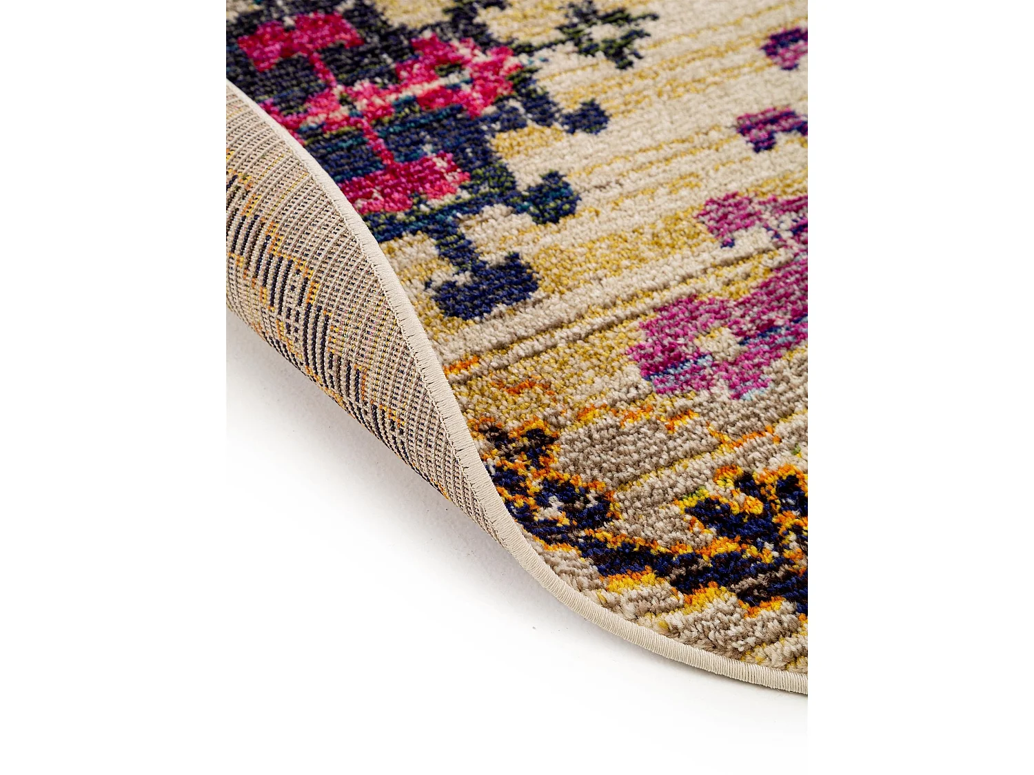 Tapis Casa Multicouleur/Beige ø 120 cm rond