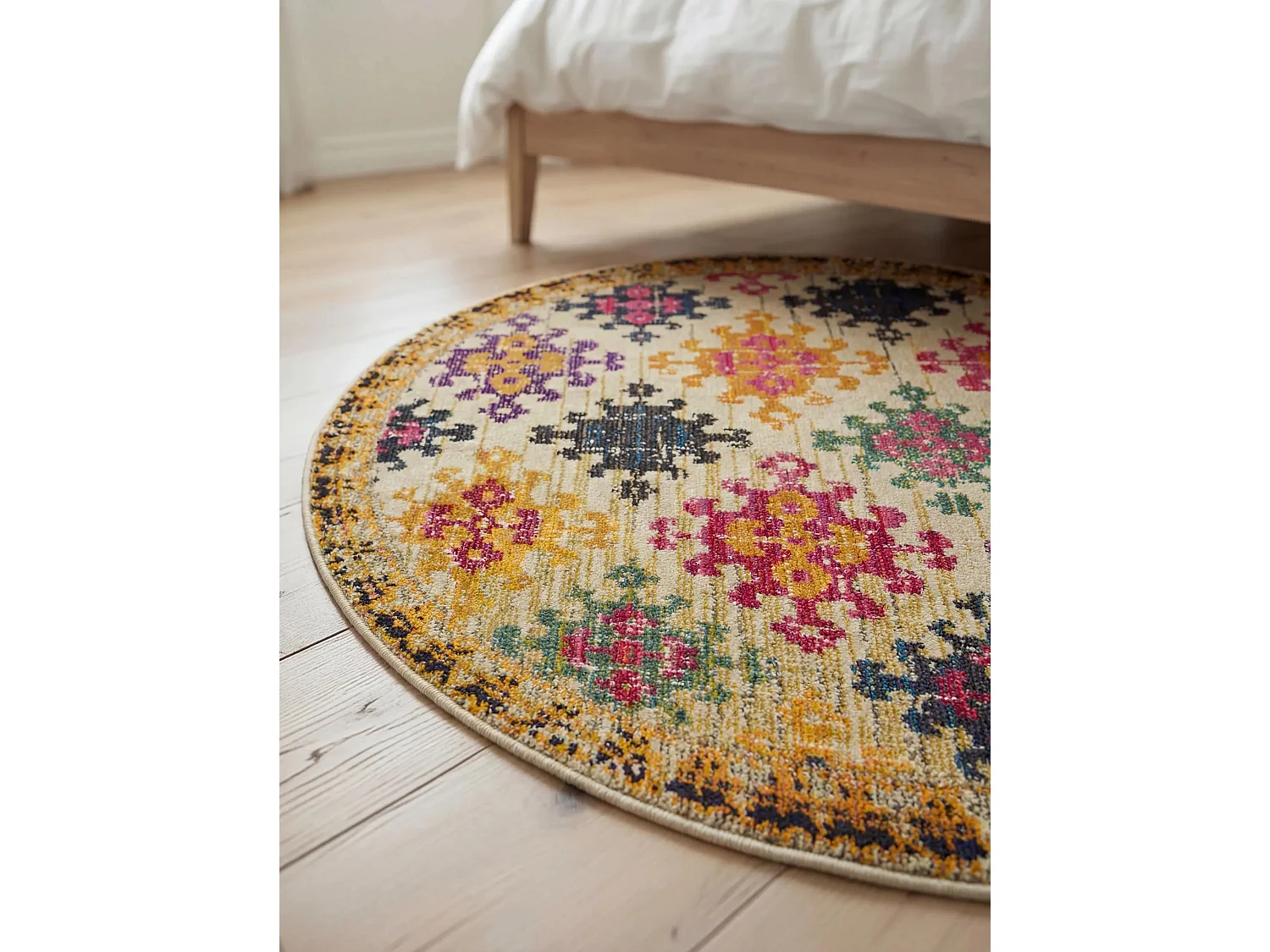 Tapis Casa Multicouleur/Beige ø 120 cm rond