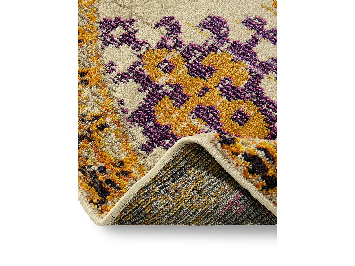 Tapis Casa Multicouleur/Beige ø 120 cm rond