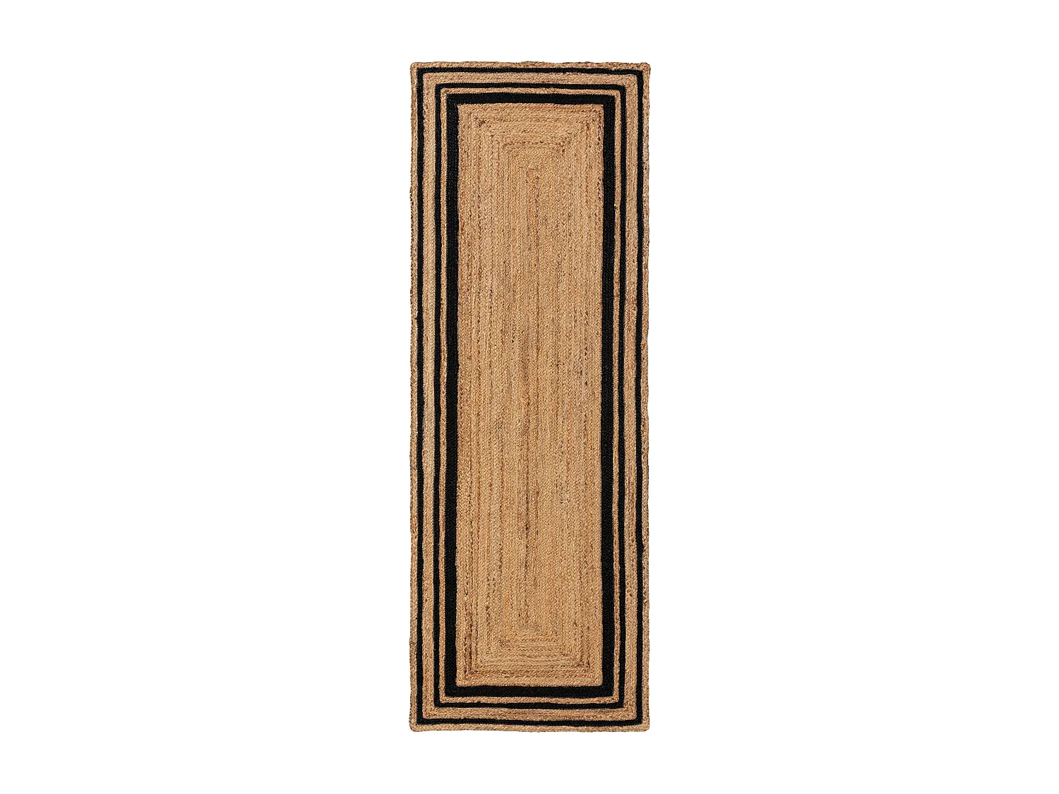 Tapis de jute Jutta Noir 70x200 cm