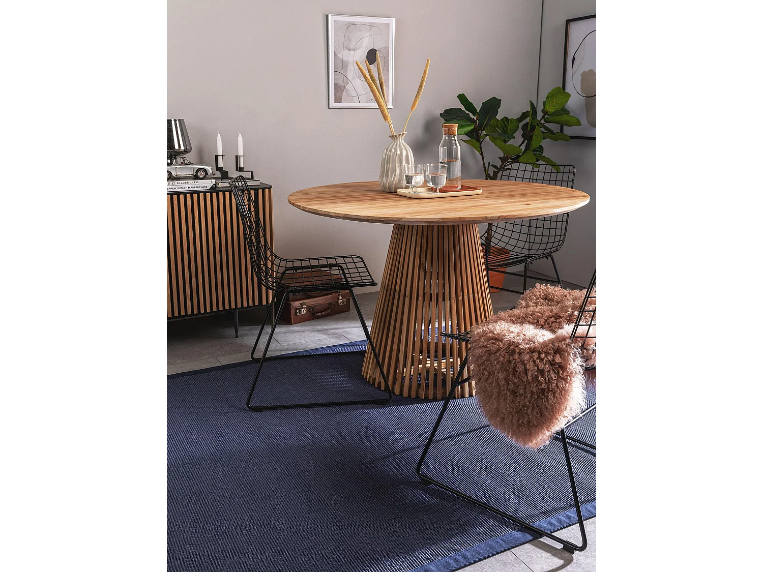 Tapis sisal Sana Bleu 300x400 cm