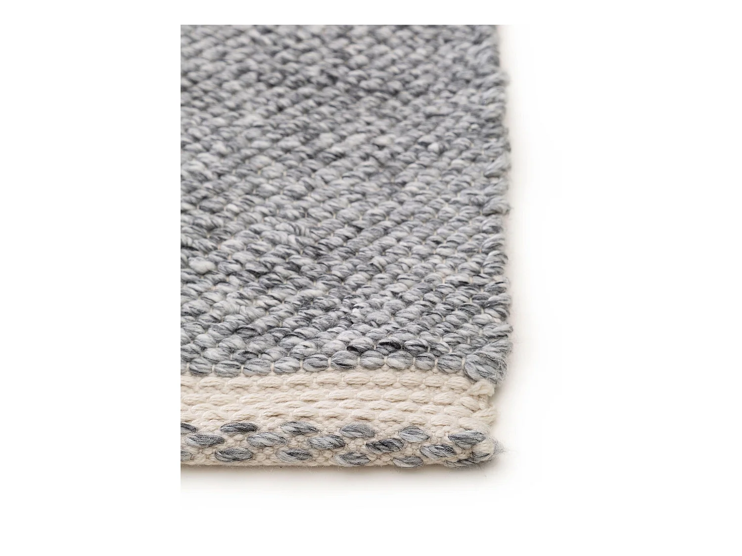 Tapis fabriqué à partir de matériaux recyclés Kiah Gris 70x200 cm