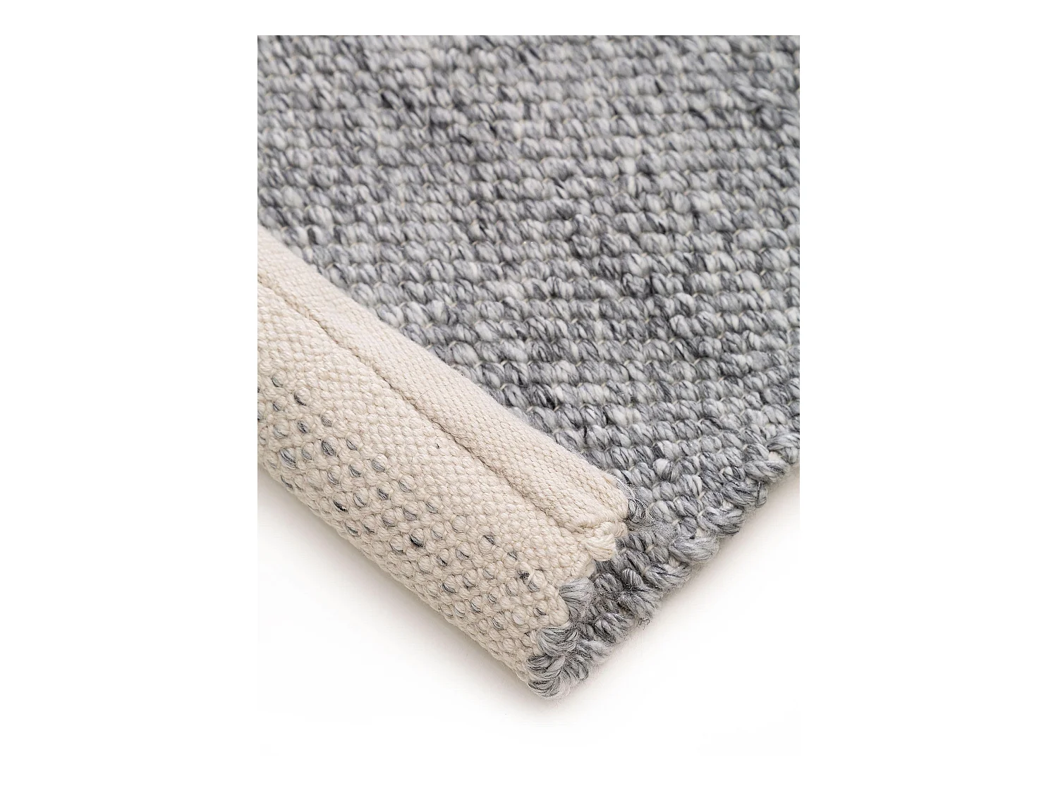 Tapis fabriqué à partir de matériaux recyclés Kiah Gris 70x200 cm