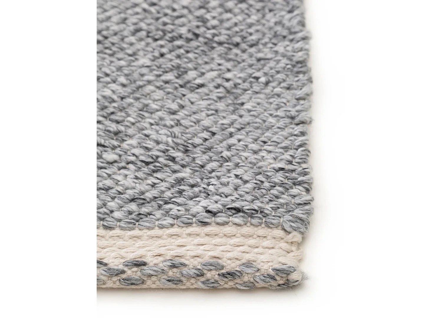 Tapis fabriqué à partir de matériaux recyclés Kiah Gris 70x200 cm