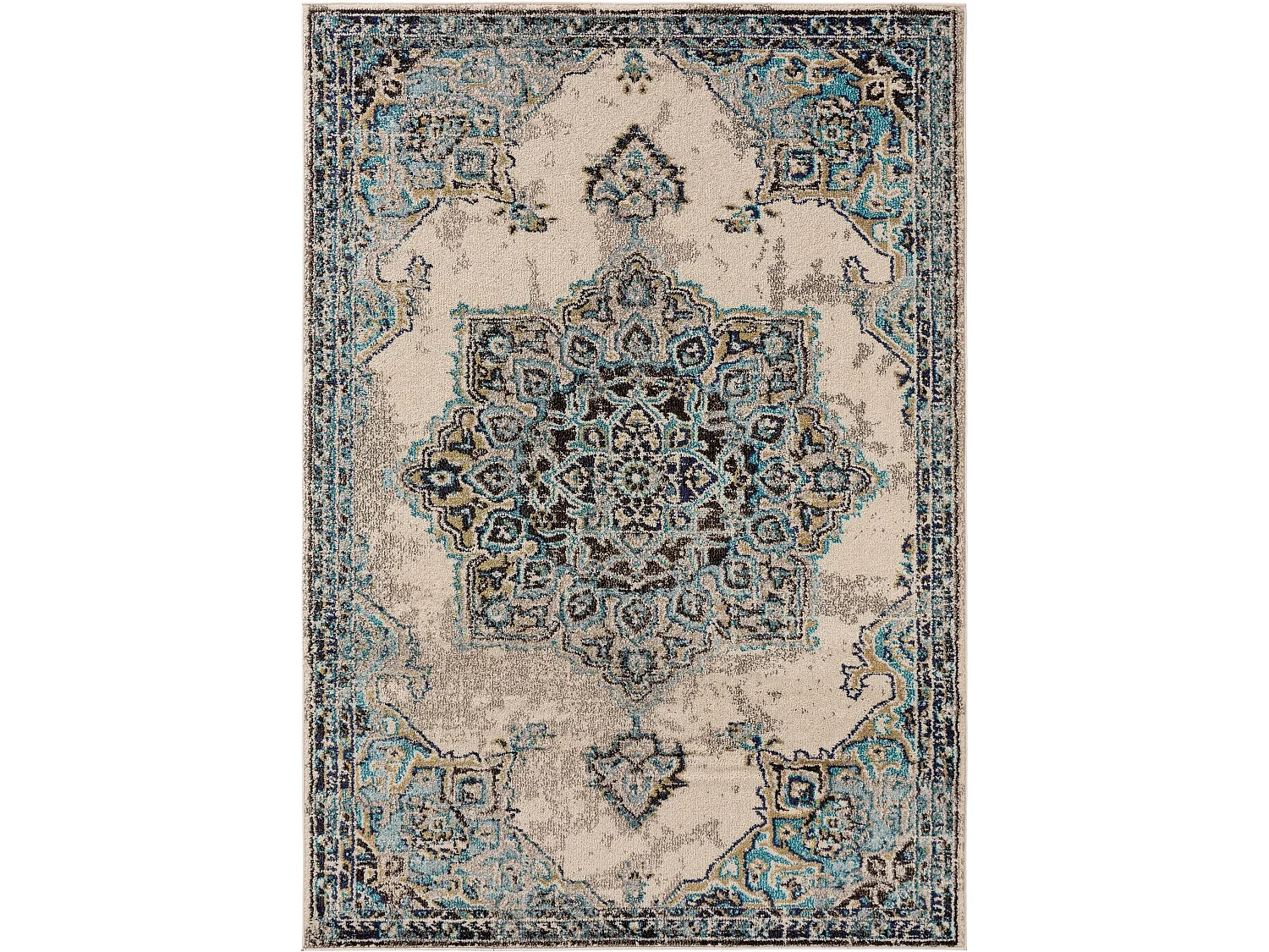 Tapis Casa Beige/Turquoise 240x340 cm
