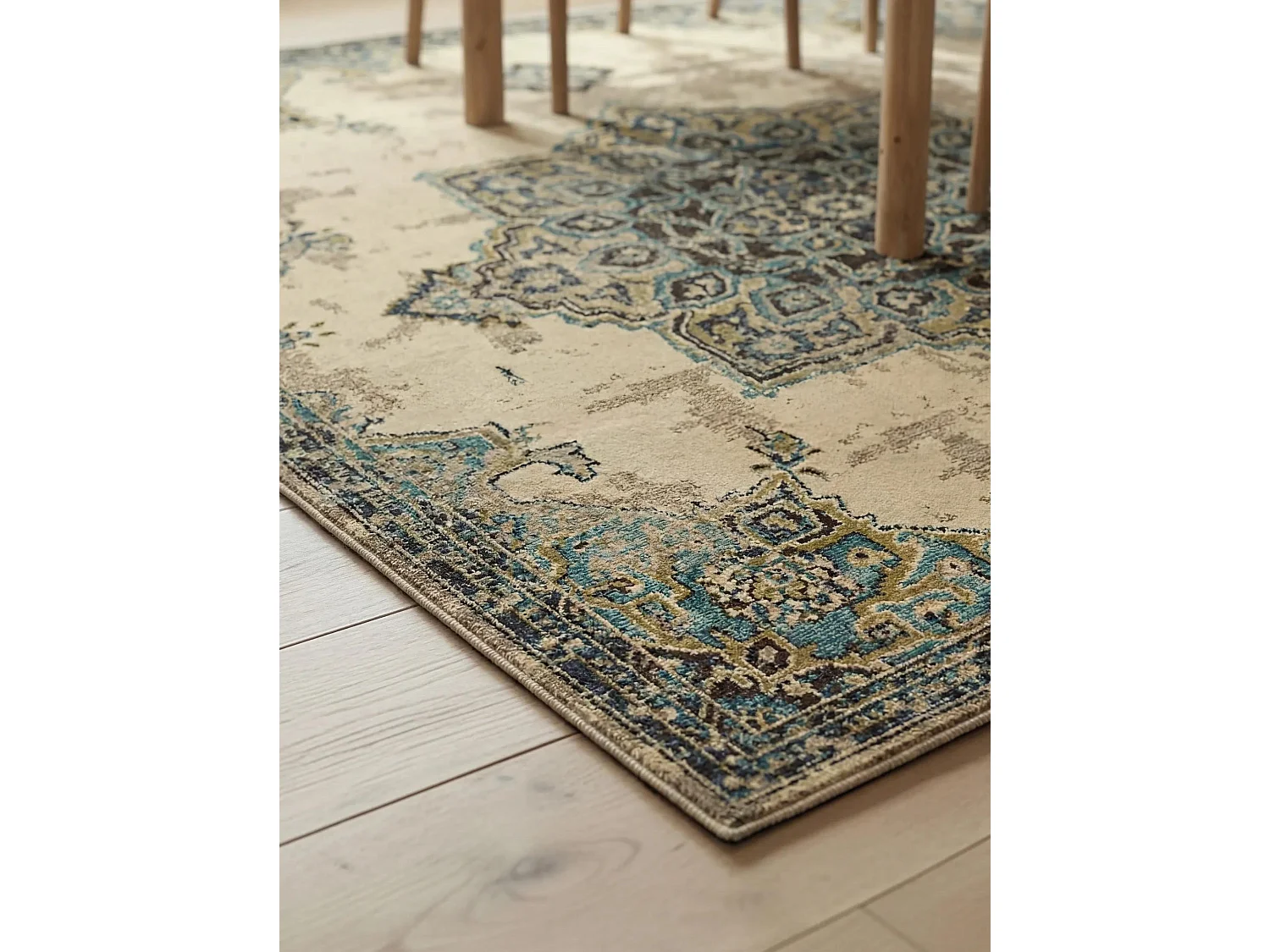 Tapis Casa Beige/Turquoise 240x340 cm
