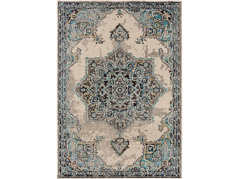 Tapis Casa Beige/Turquoise 240x340 cm