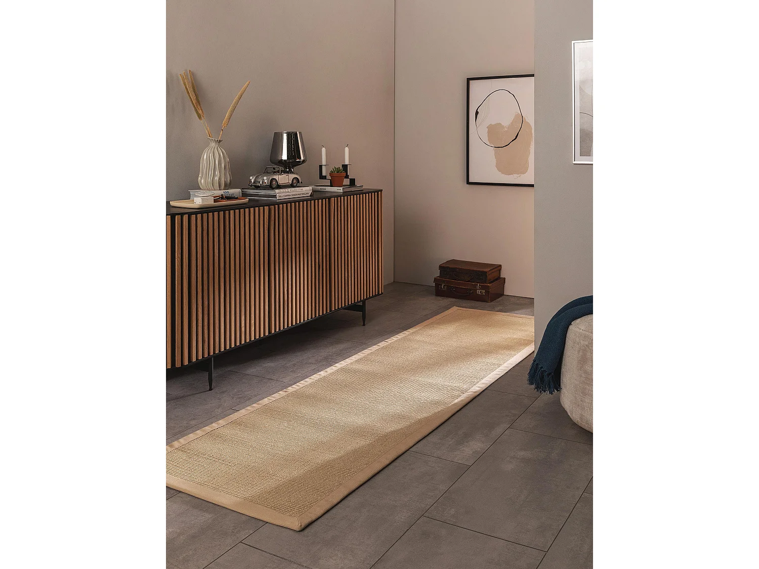 Tapis sisal Sana Crème 70x240 cm