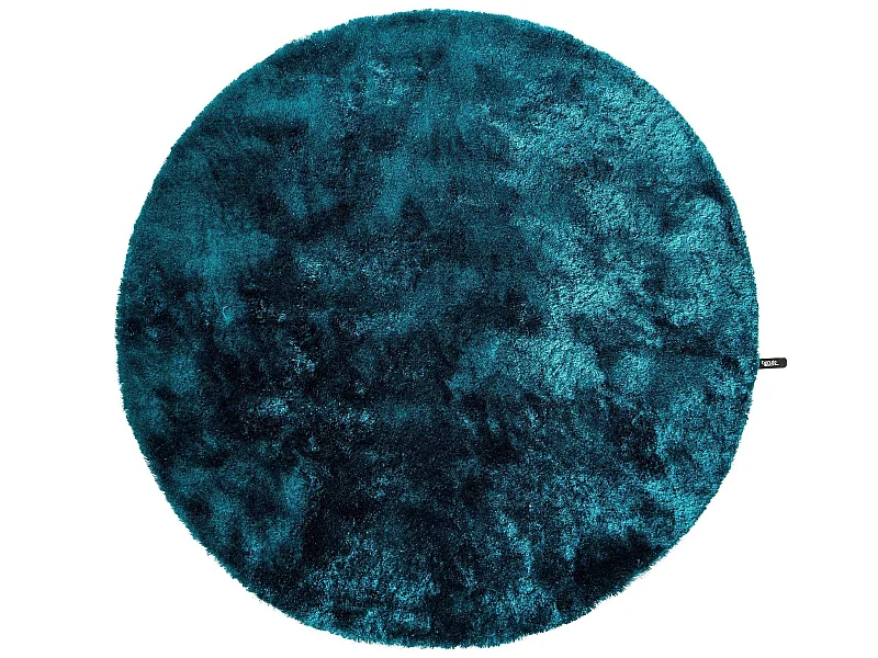 Tapis à poils longs Whisper Turquoise ø 160 cm rond