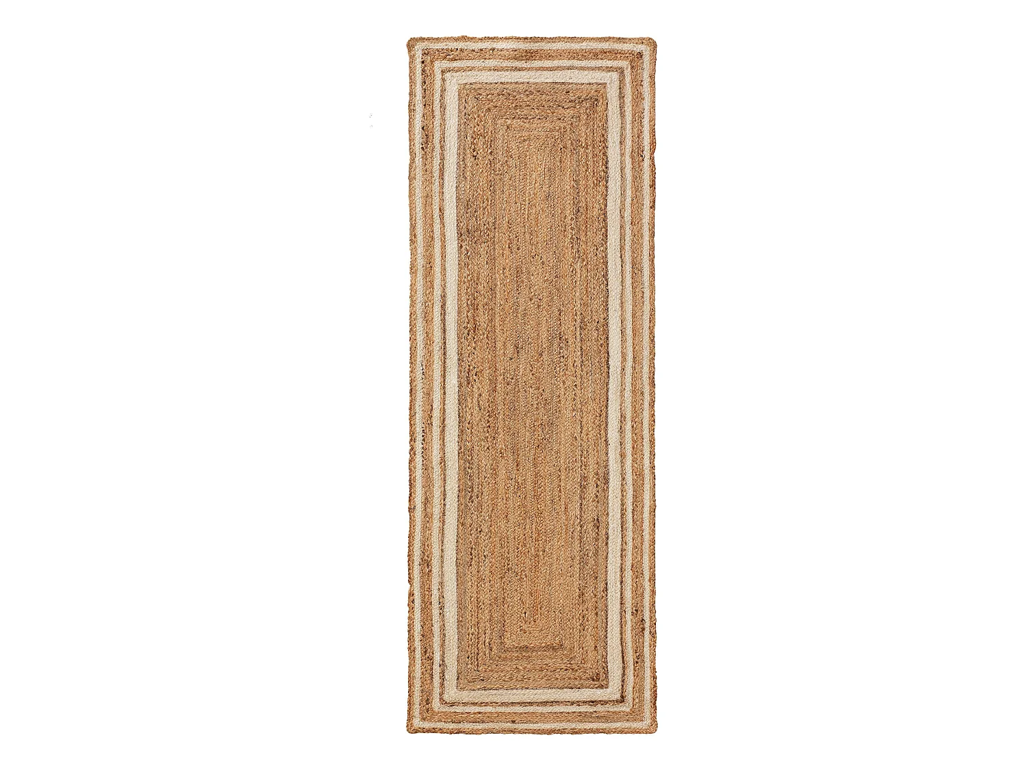 Tapis de jute Jutta Blanc 80x250 cm