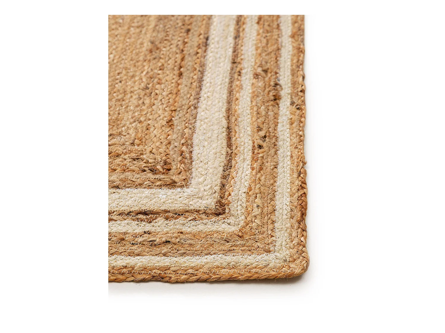 Tapis de jute Jutta Blanc 80x250 cm