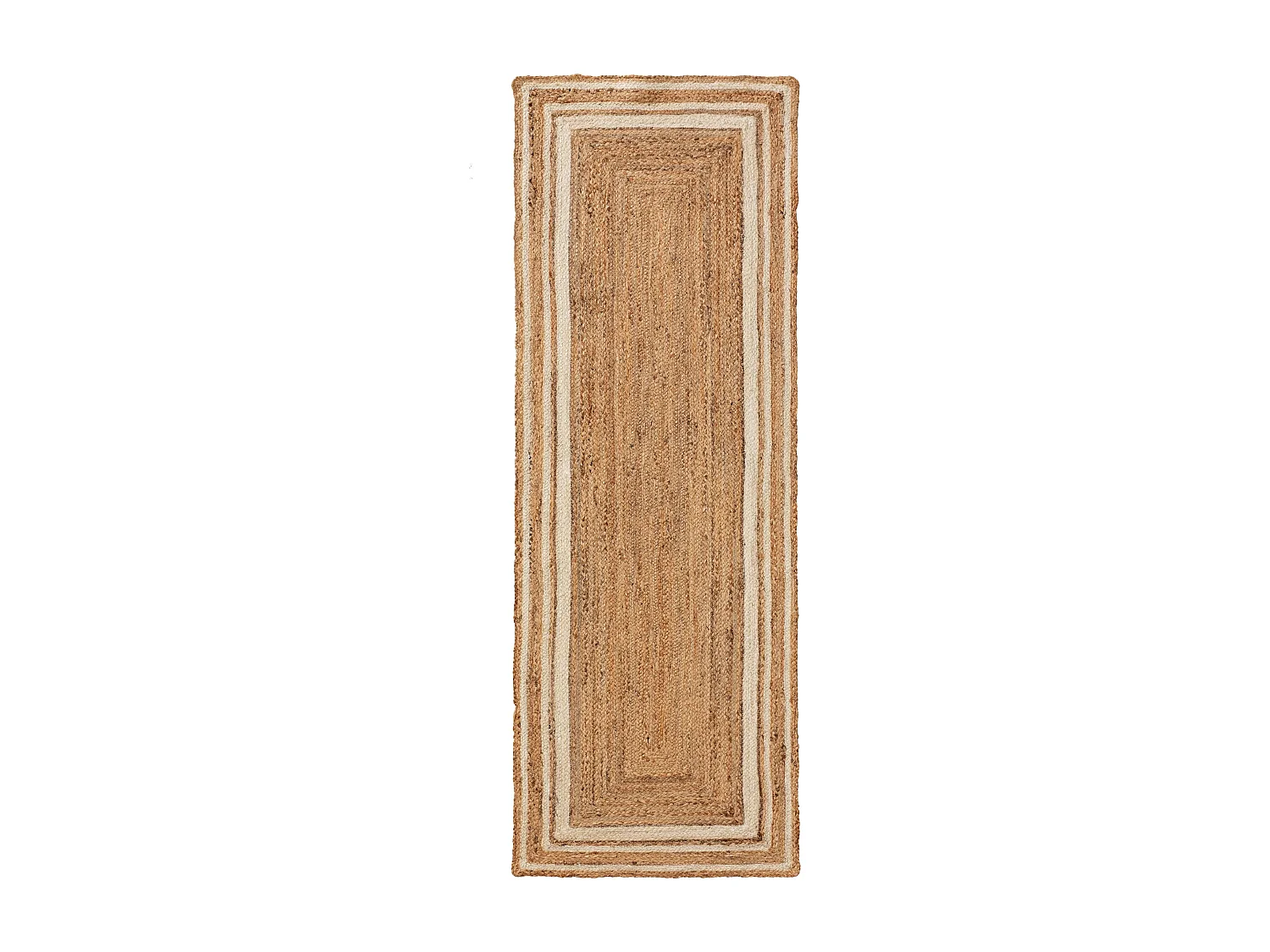 Tapis de jute Jutta Blanc 80x250 cm