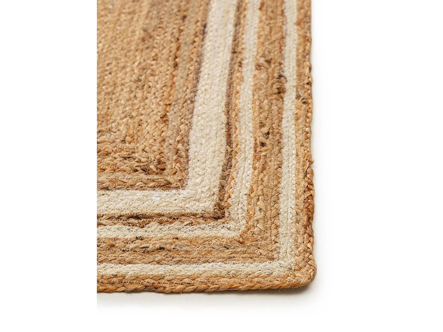 Tapis de jute Jutta Blanc 80x250 cm
