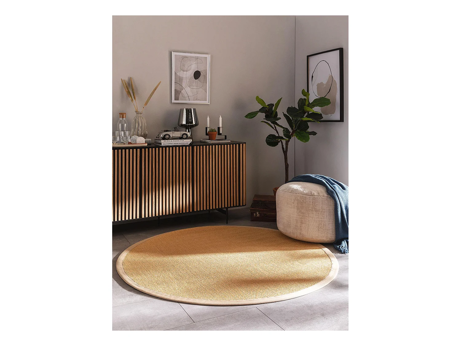 Tapis sisal Sana Beige ø 150 cm rond