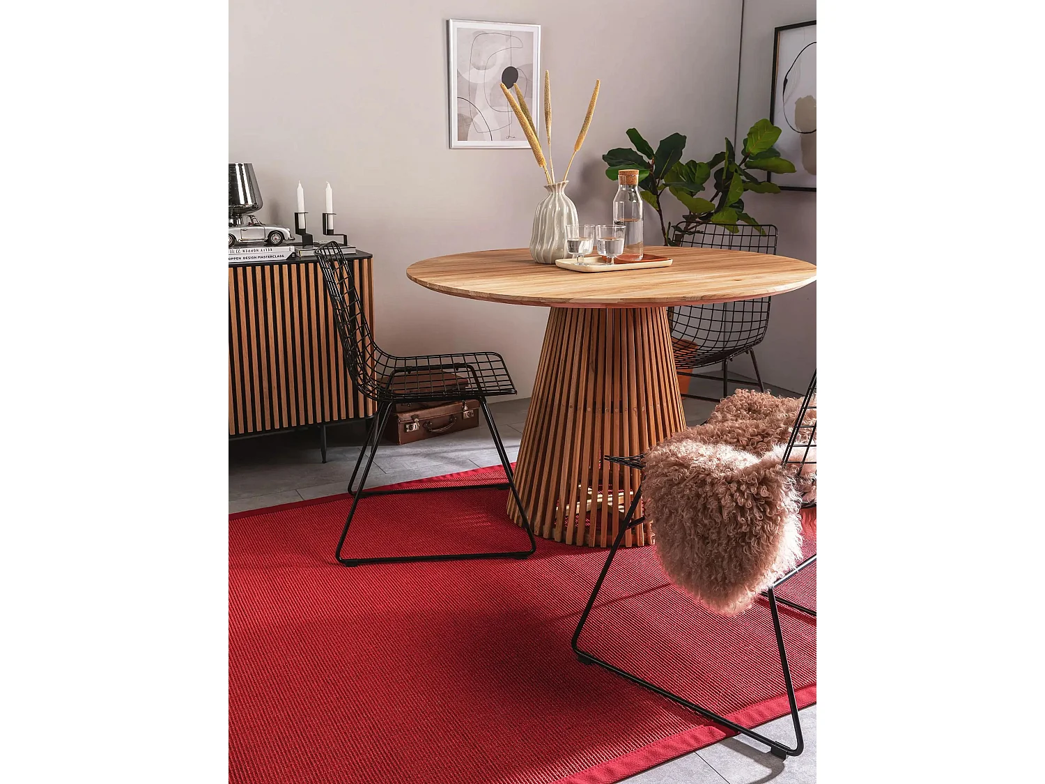 Tapis sisal Sana Rouge 240x340 cm