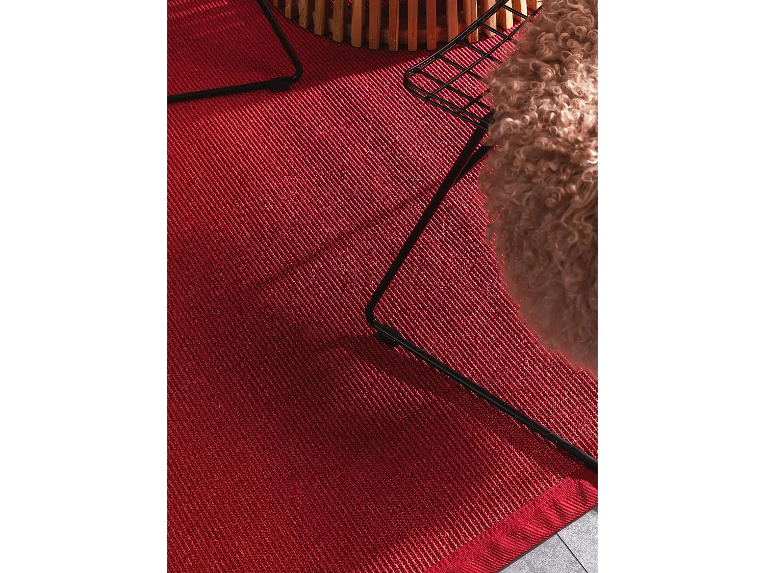Tapis sisal Sana Rouge 240x340 cm