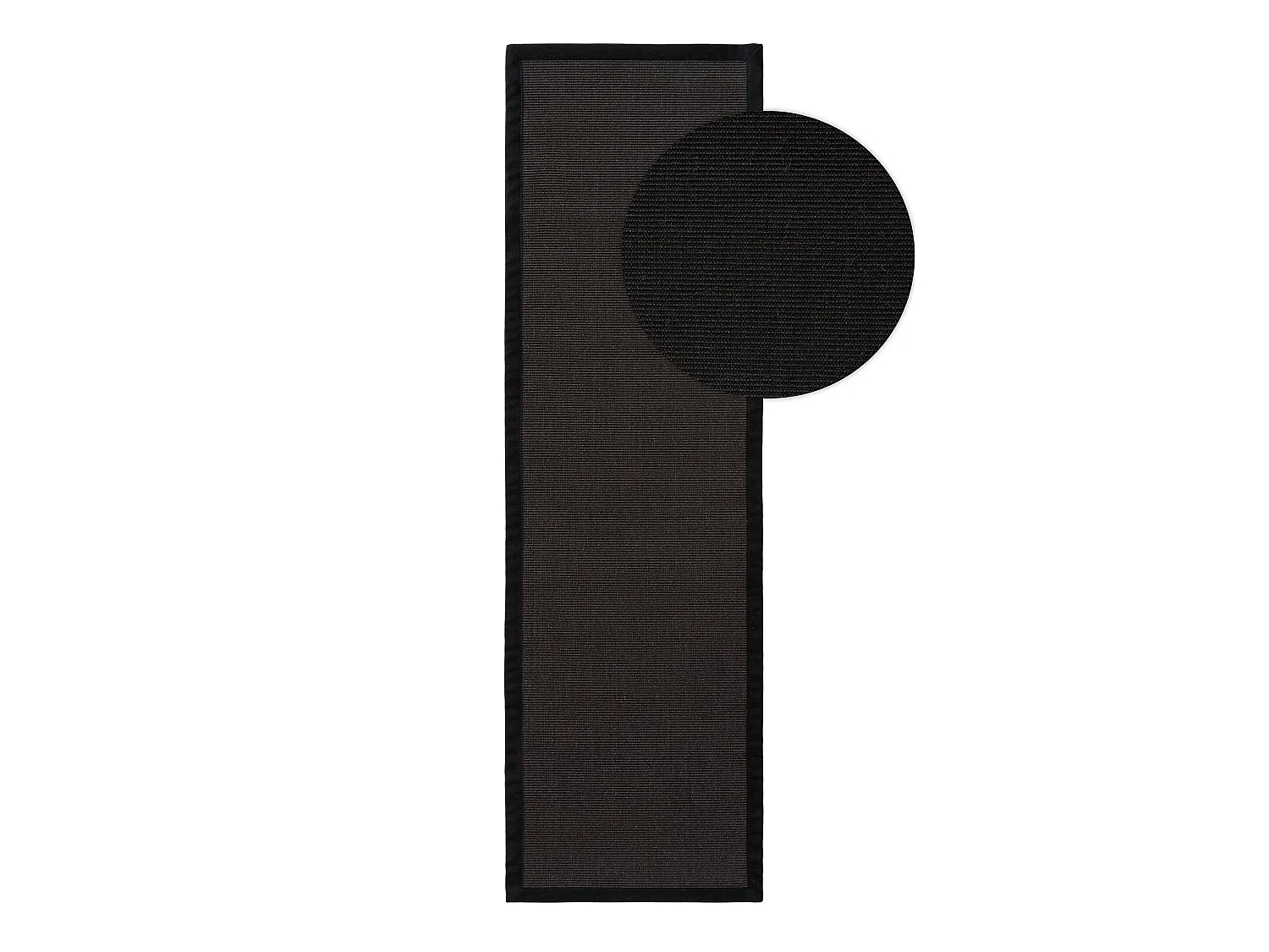 Tapis sisal Sana Noir 70x240 cm
