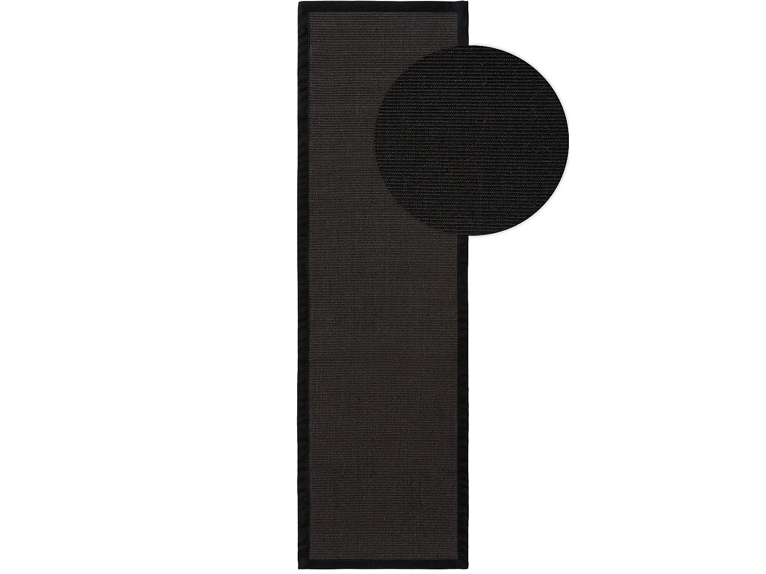 Tapis sisal Sana Noir 70x240 cm