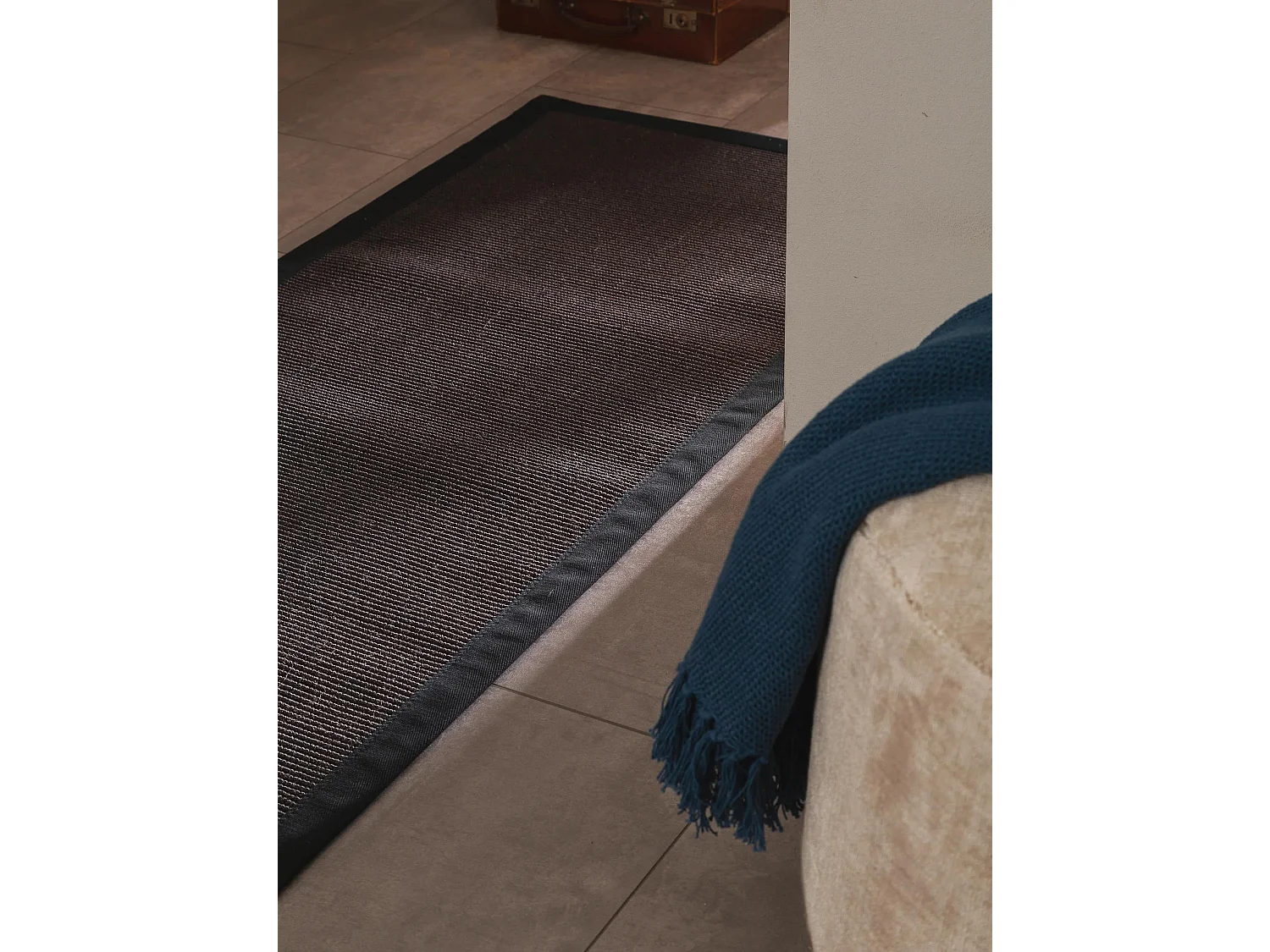 Tapis sisal Sana Noir 70x240 cm
