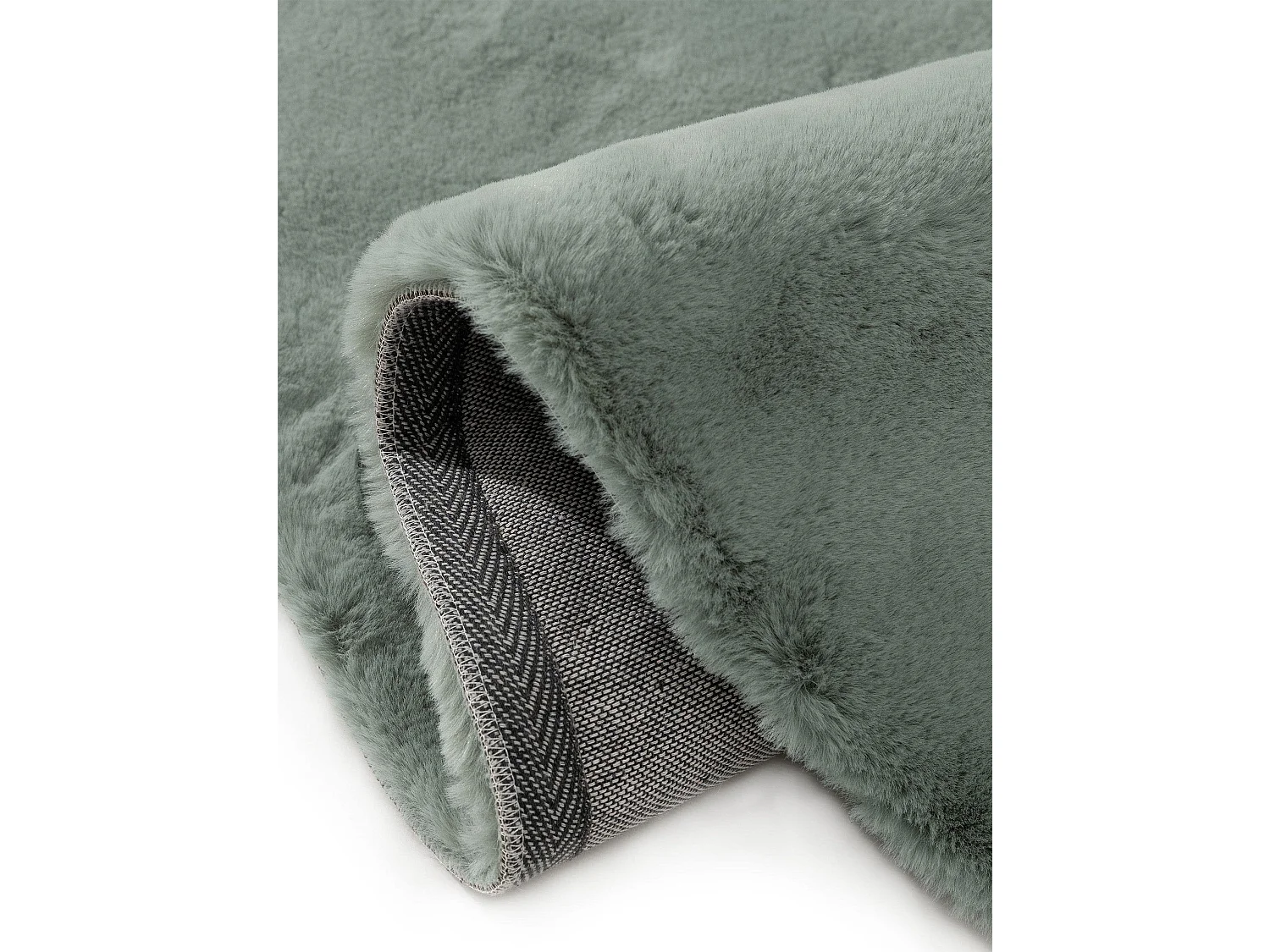 Tapis de fourrure Dave Menthe ø 80 cm rond