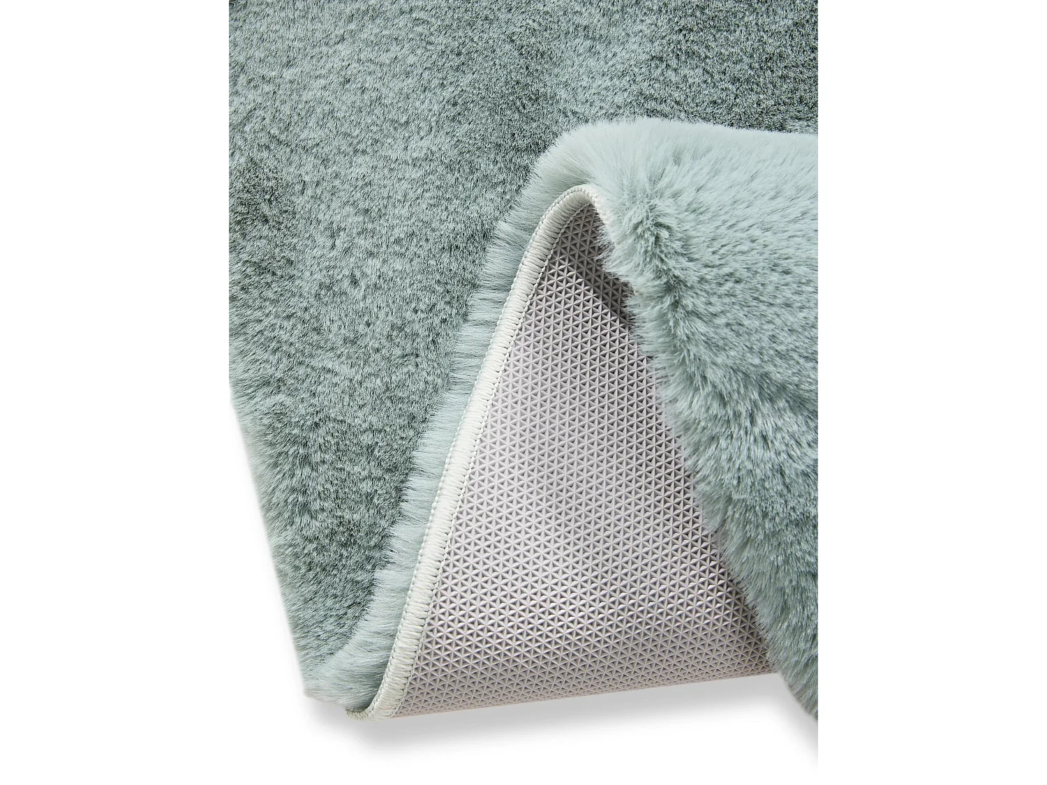 Tapis de fourrure Dave Menthe ø 80 cm rond
