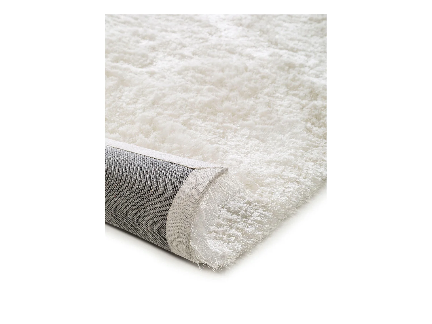 Tapis à poils longs Whisper Blanc 60x60 cm
