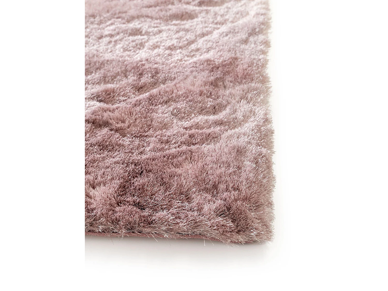Tapis à poils longs Whisper Rose 150x150 cm