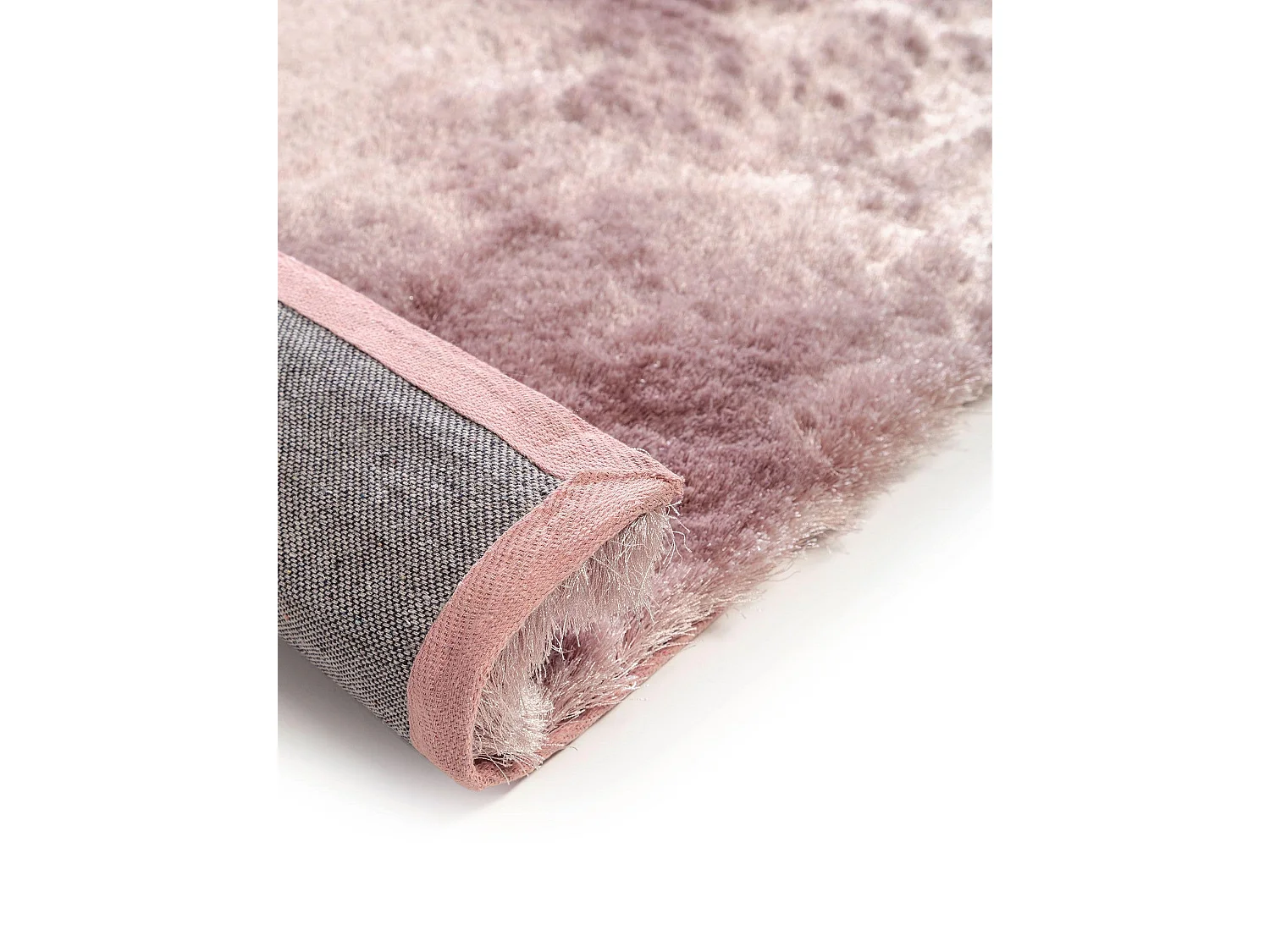 Tapis à poils longs Whisper Rose 150x150 cm