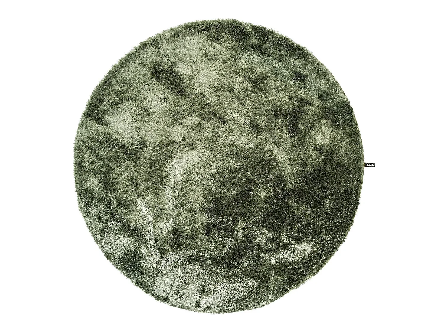 Tapis à poils longs Whisper Vert ø 160 cm rond