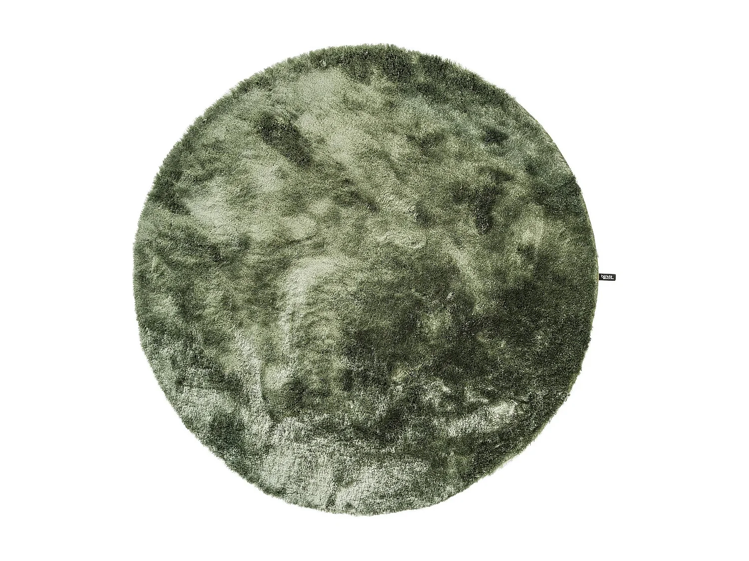 Tapis à poils longs Whisper Vert ø 160 cm rond